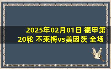 2025年02月01日 德甲第20轮 不莱梅vs美因茨 全场录像